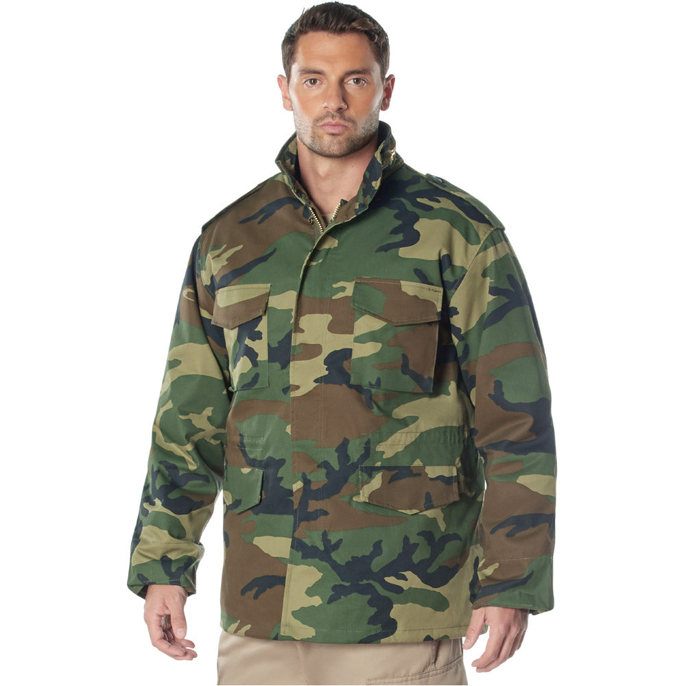 Woodland Camo M-65 Field Jacket with Liner