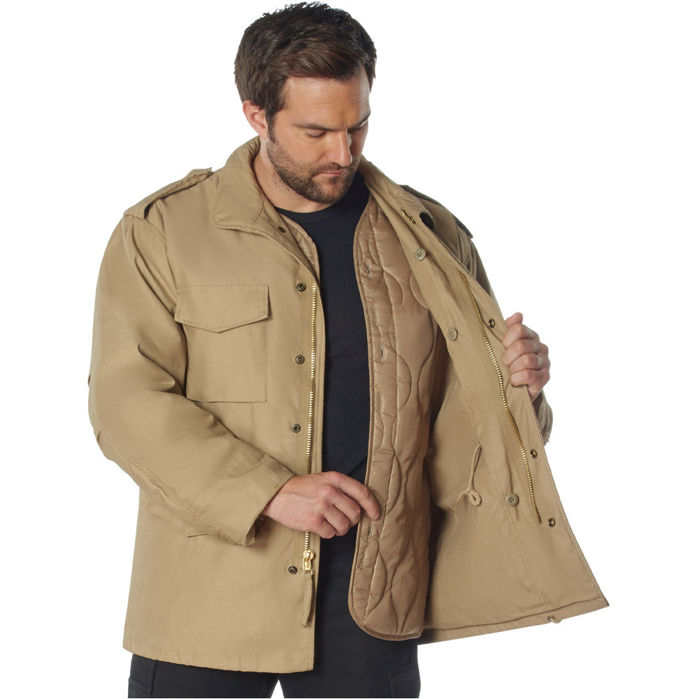 Khaki M-65 Field Jacket with Liner