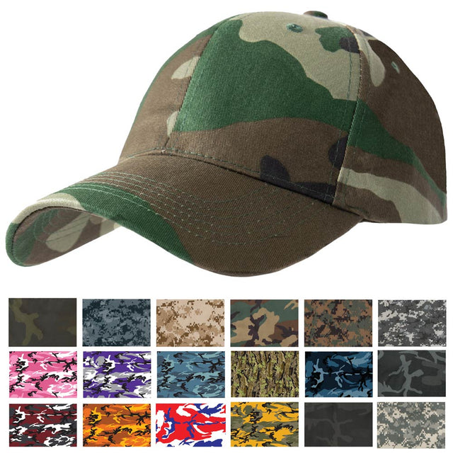 Low Profile Camouflage Baseball Cap