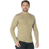 Khaki Crew Neck Acrylic Military Commando Sweater