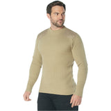 Khaki Crew Neck Acrylic Military Commando Sweater