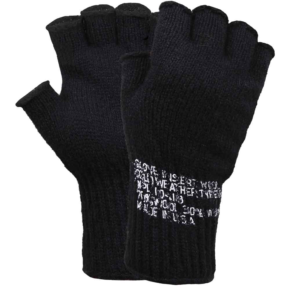 U.S. Made Fingerless Wool Military Gloves