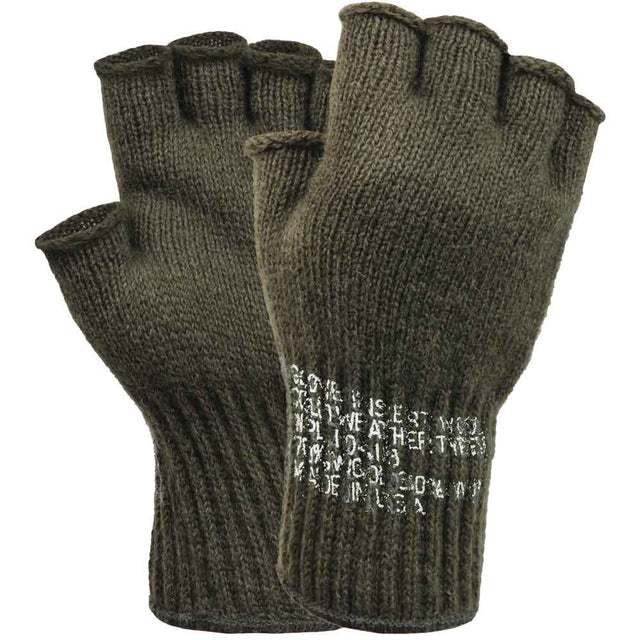 U.S. Made Fingerless Wool Military Gloves