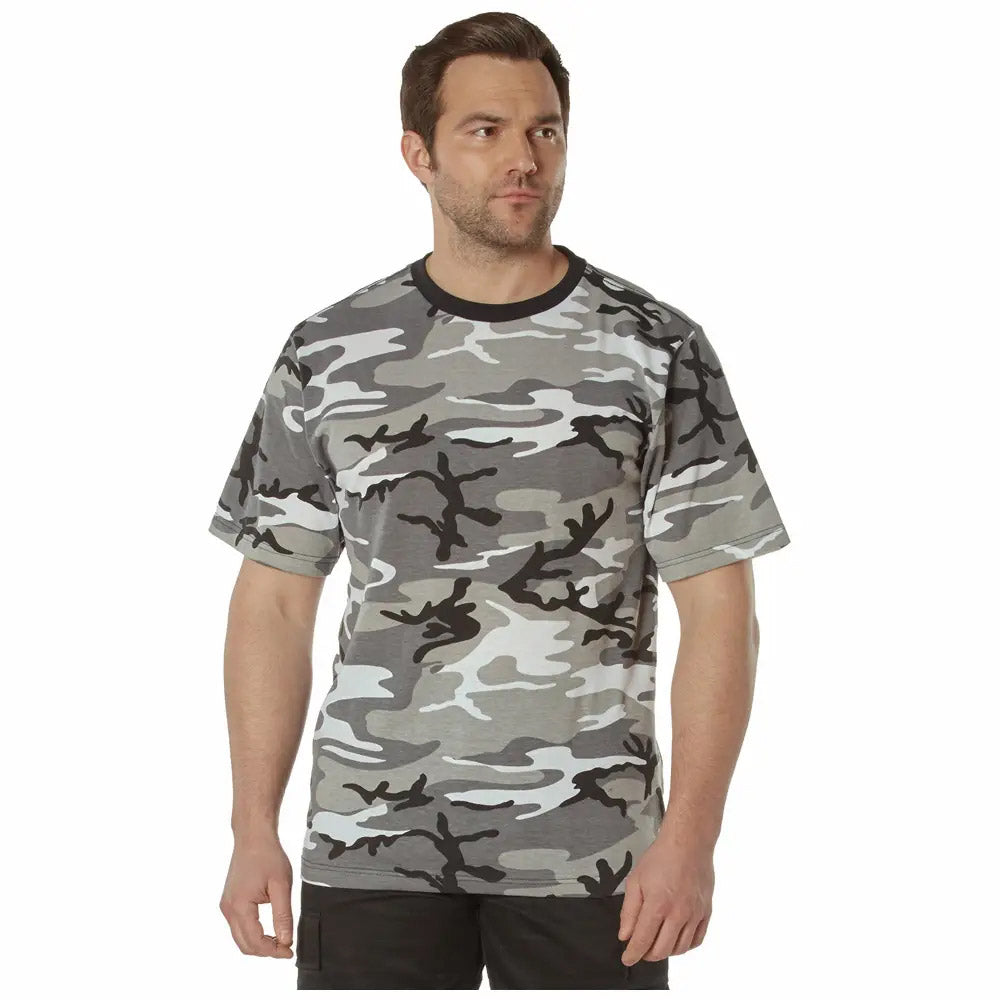 Comfort Fit Cotton Blend Men's Military T-Shirt