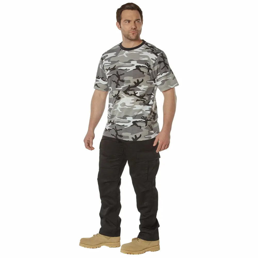 Comfort Fit Cotton Blend Men's Military T-Shirt