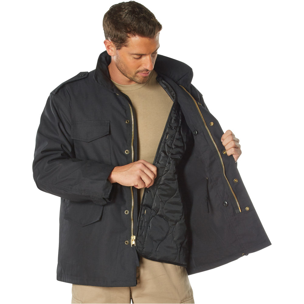 Black M-65 Field Jacket with Liner