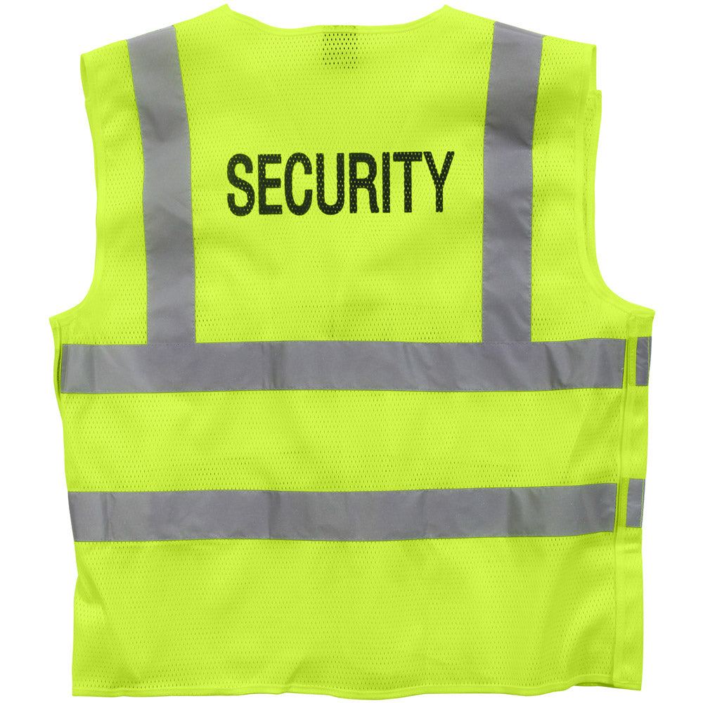 Security 5-Point Breakaway High-Visibility Yellow Safety Vest