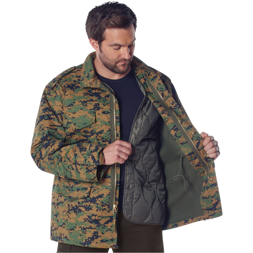 Woodland Digital Camo M-65 Field Jacket with Liner