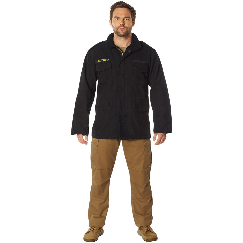 Black Vintage M-65 Military Winter Jacket