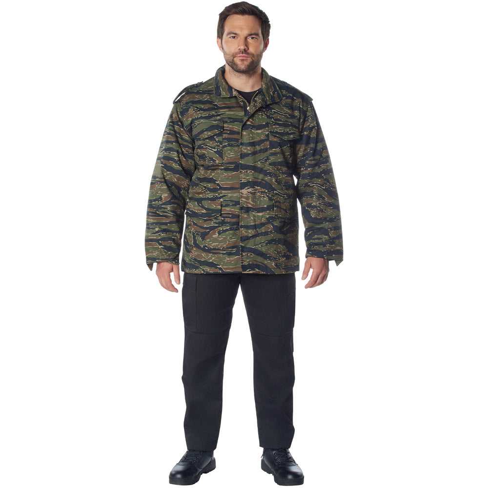 Tiger Stripe Camo M-65 Army Field Jacket with Liner