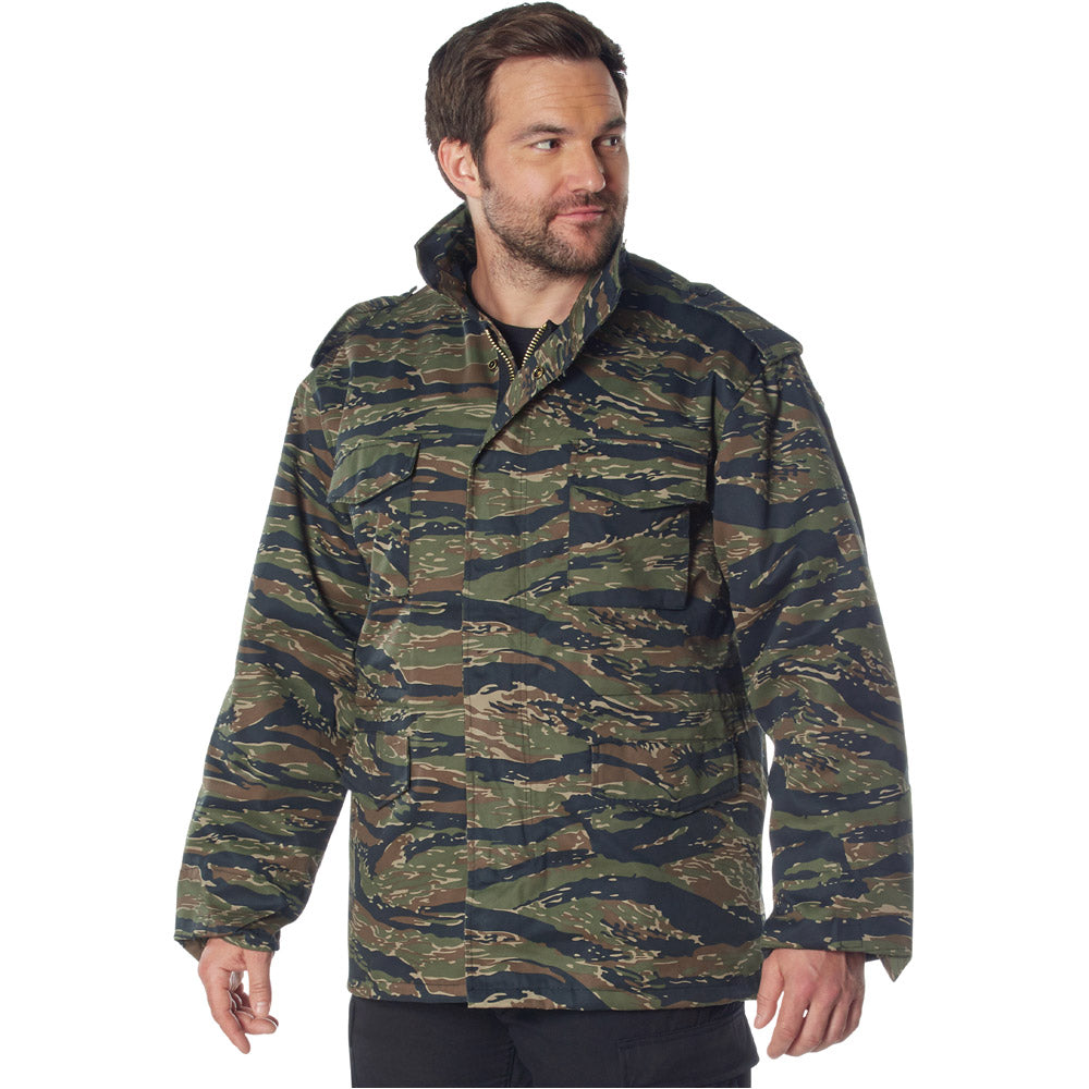 Tiger Stripe Camo M-65 Army Field Jacket with Liner