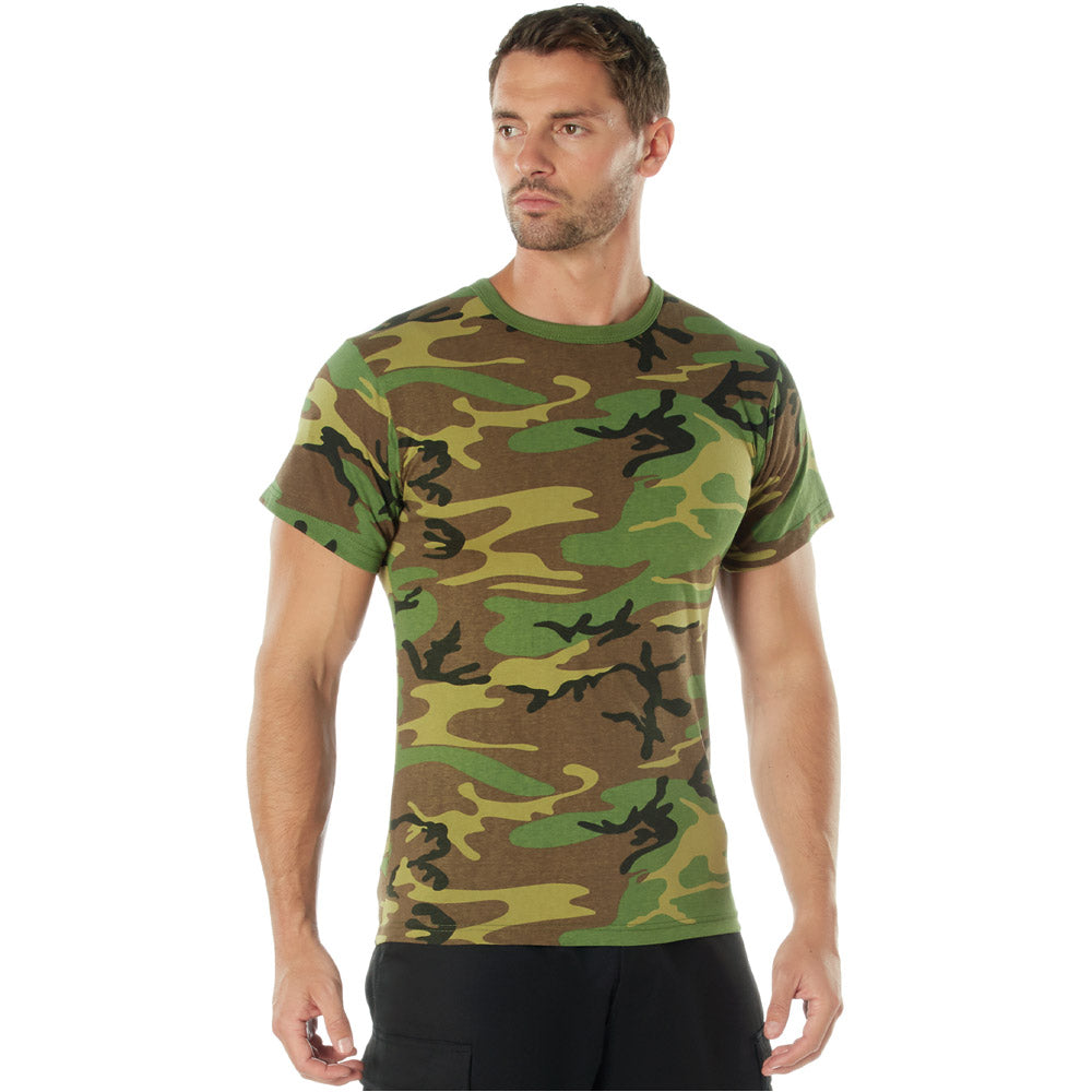 ほぼ新品TIM LEHI / WOODLANDCAMO ARMY SHIRT S US Style Combat Army Military Mens Long Sleeve T-Shirt