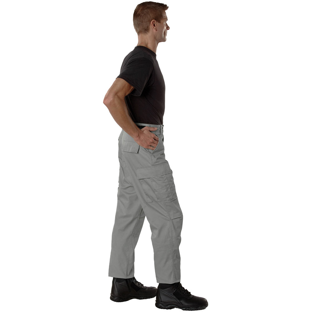 Gray Basic BDU Military Heavy Duty Cargo Pants