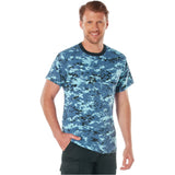 Sky Blue Digital Camo Military T-Shirt