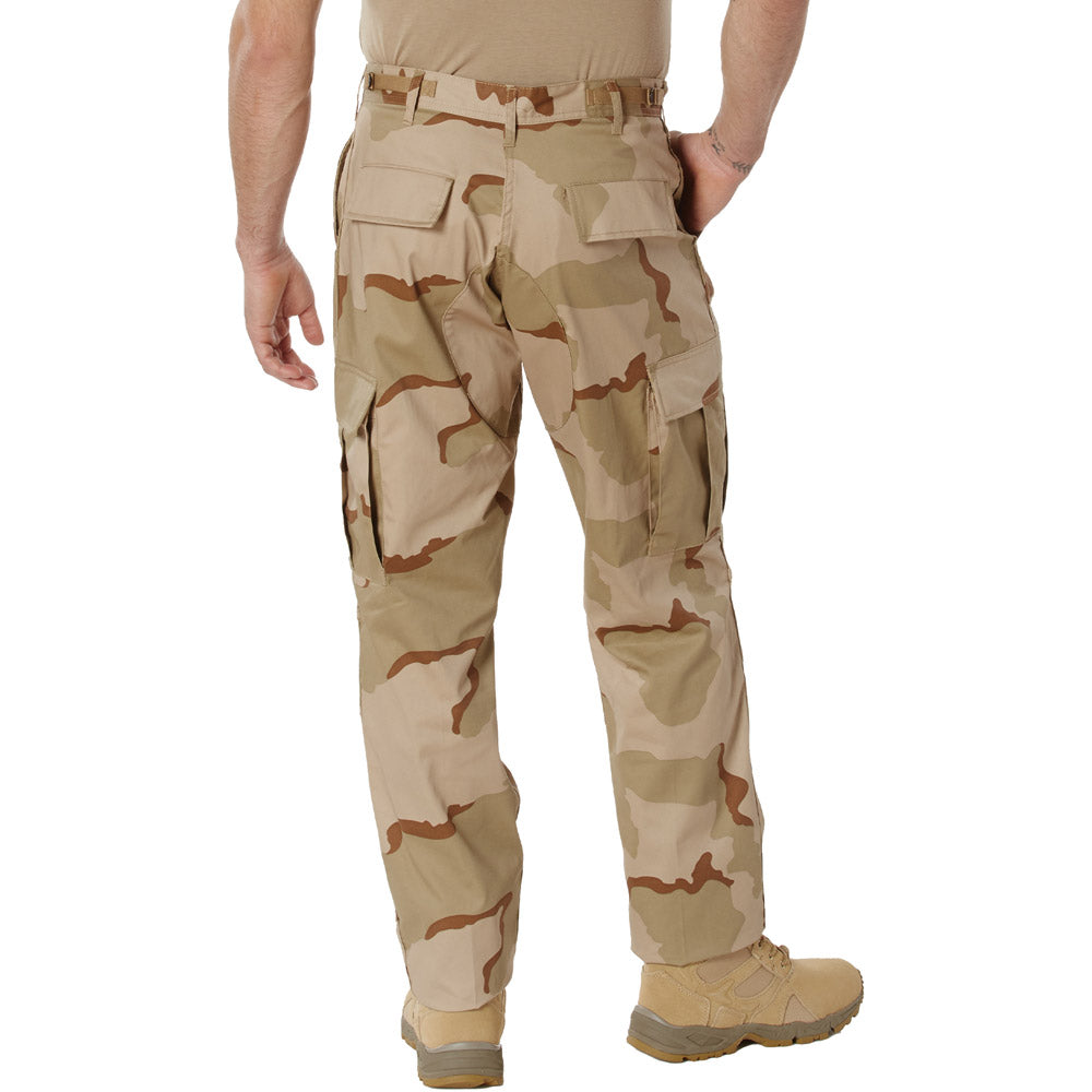 Tri-color Desert Camouflage Basic BDU Military Cargo Pants