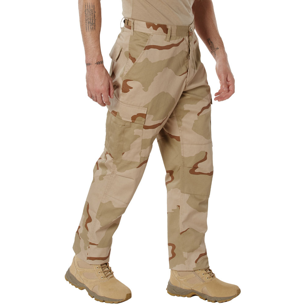 Tri-color Desert Camouflage Basic BDU Military Cargo Pants