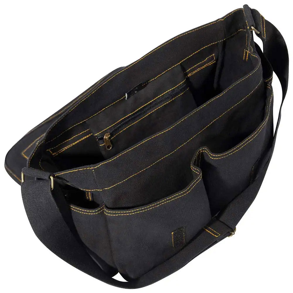 Canvas Military Messenger Bag With Stencil Stamp