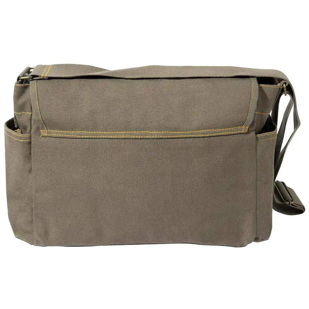 Canvas Classic Messenger Bag With Military Stencil