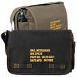 Canvas Classic Messenger Bag With Military Stencil