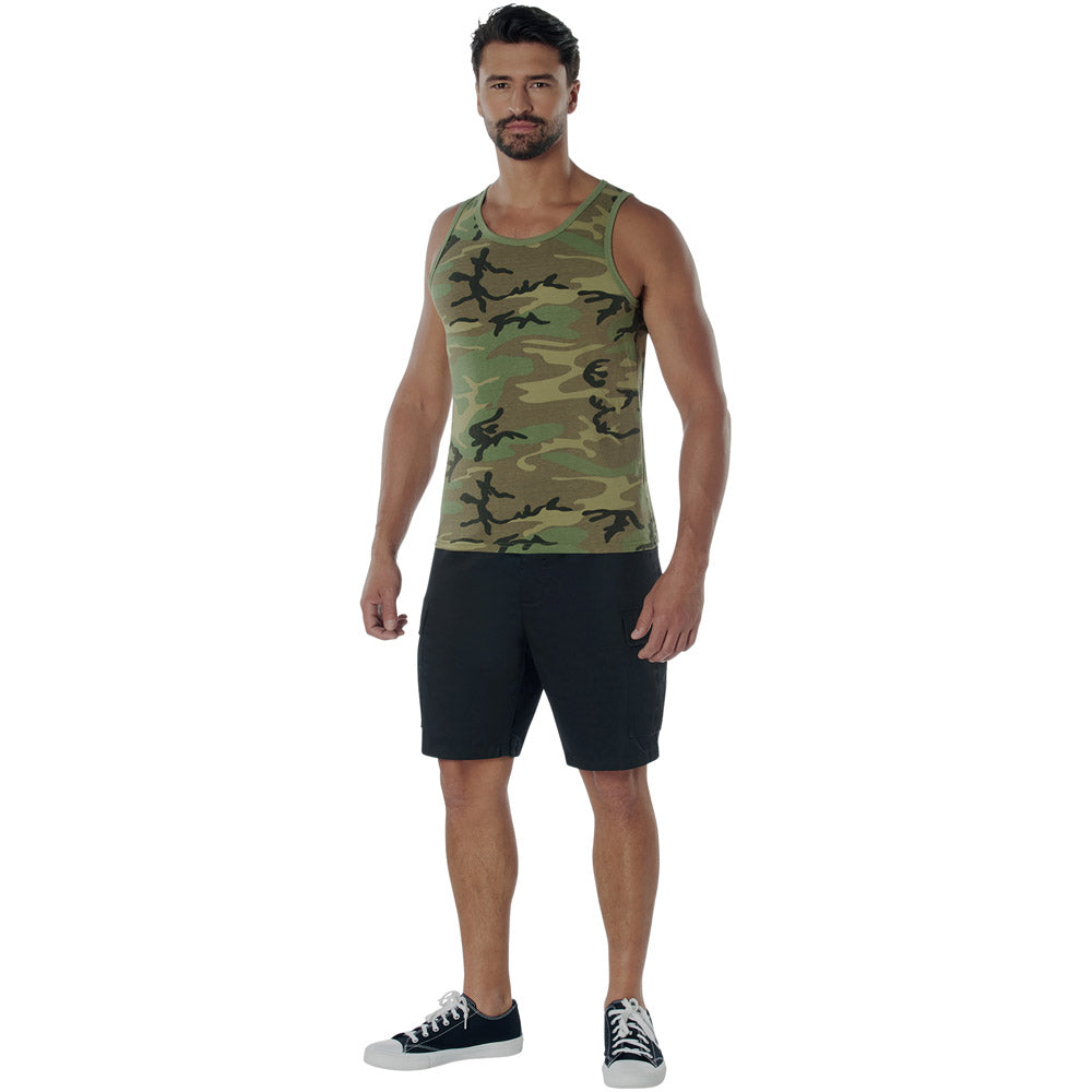 Vintage Woodland Camouflage Tank Top