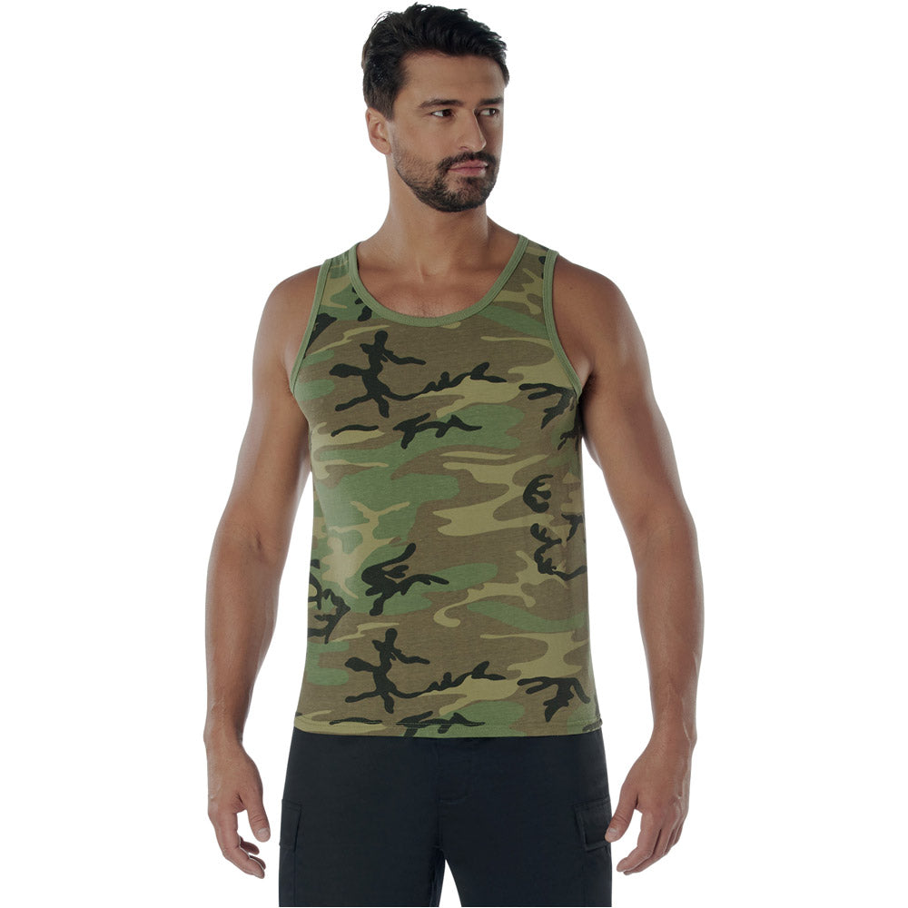 Vintage Woodland Camouflage Tank Top