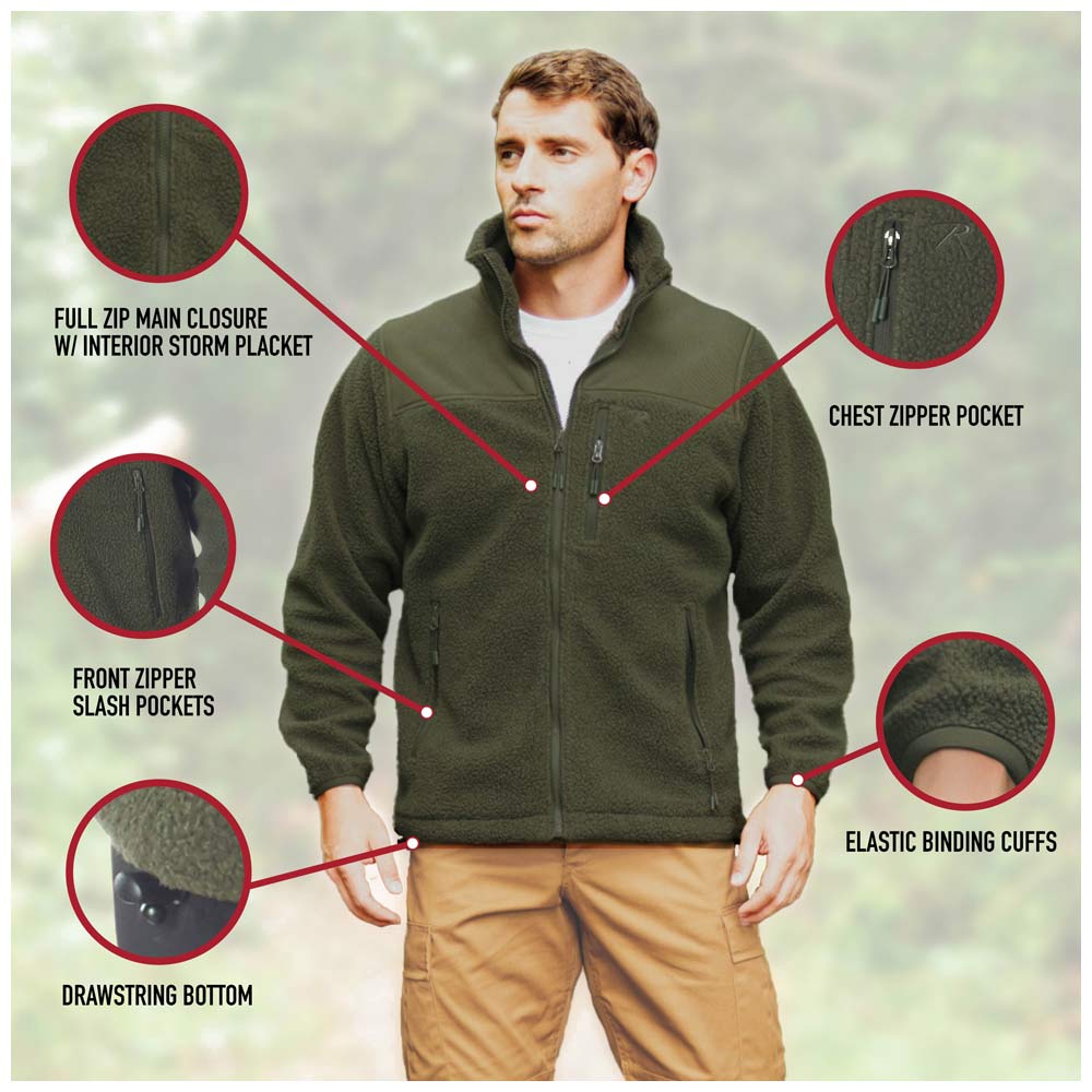 Rothco Trailsman Men's Sherpa Fleece Jacket