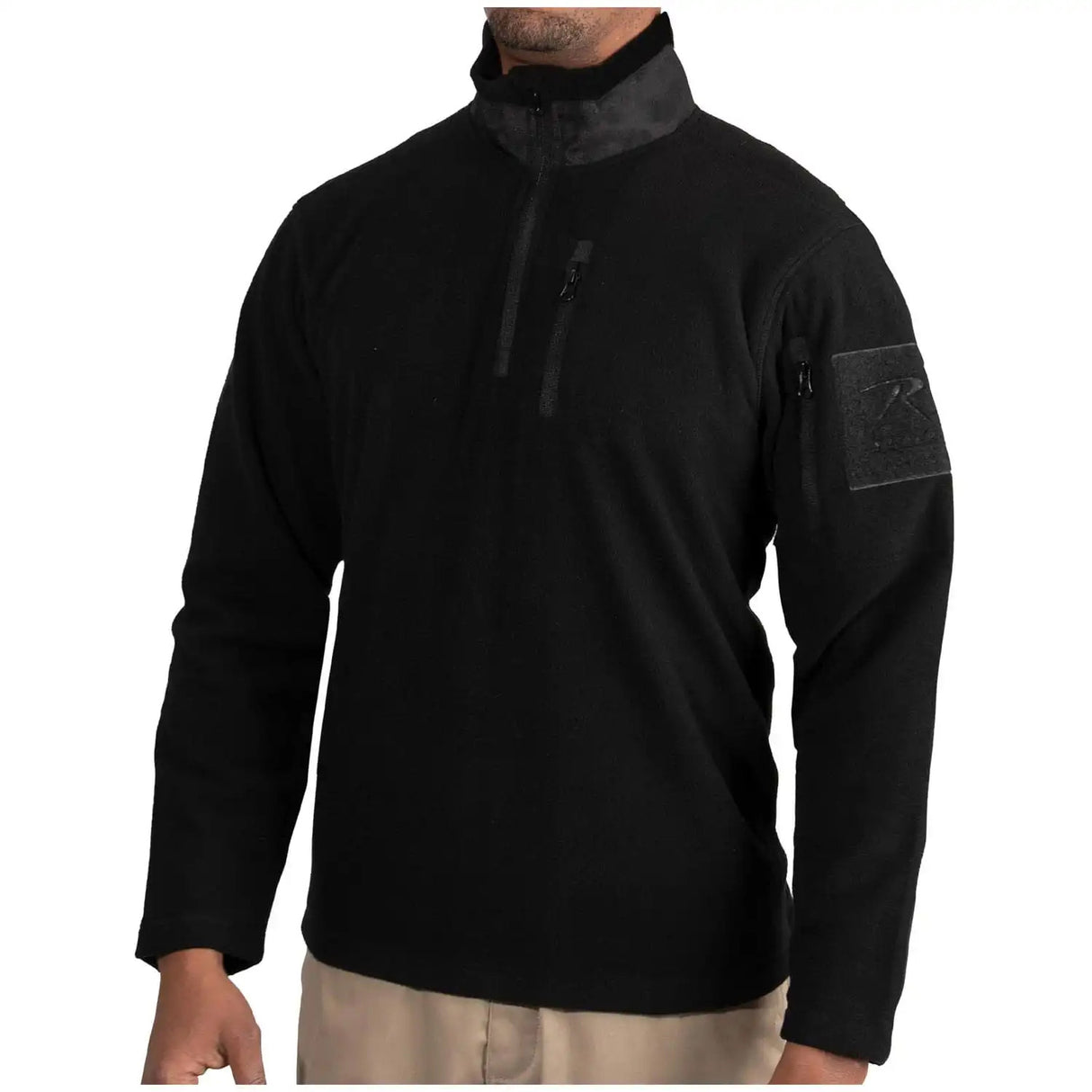 1/4 Zip Mock Neck Polar Fleece Pullover Shirt