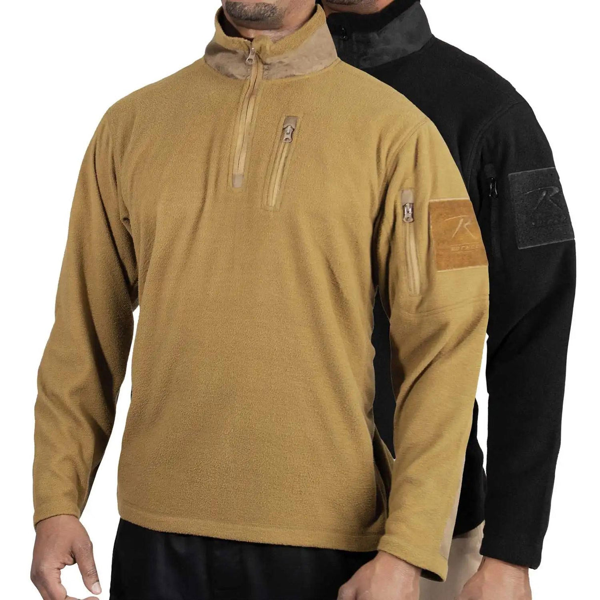 1/4 Zip Mock Neck Polar Fleece Pullover Shirt