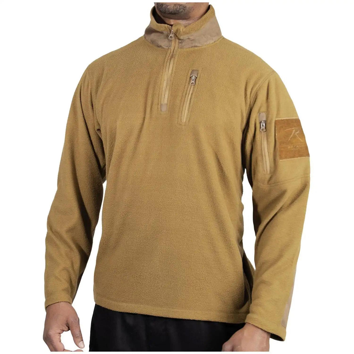 1/4 Zip Mock Neck Polar Fleece Pullover Shirt