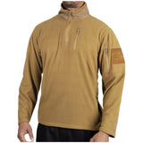 1/4 Zip Mock Neck Polar Fleece Pullover Shirt