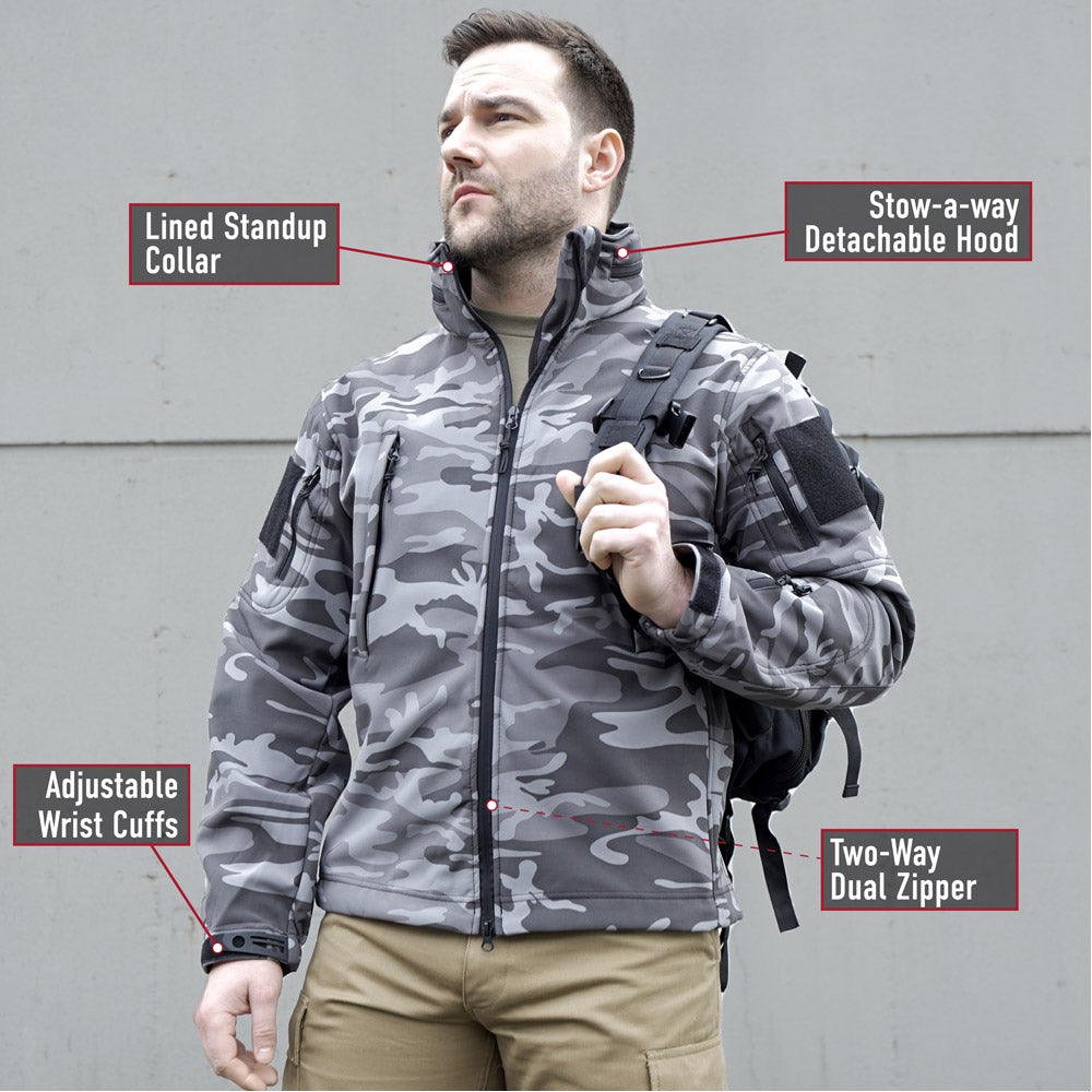 Special Ops Camo Soft Shell Tactical Jacket