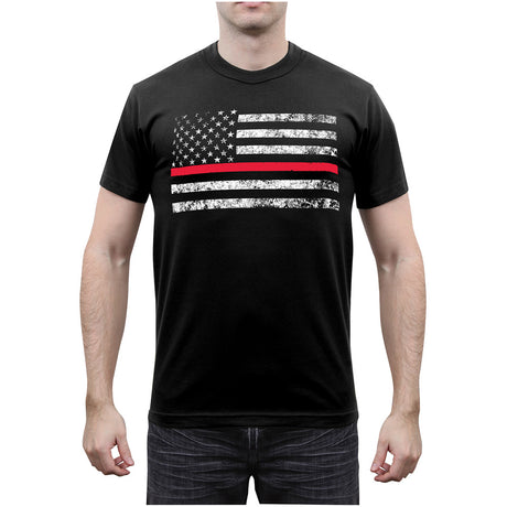 Thin Red Line American Flag Firefighter T-Shirt