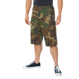 Woodland Camouflage Extra Long BDU Shorts