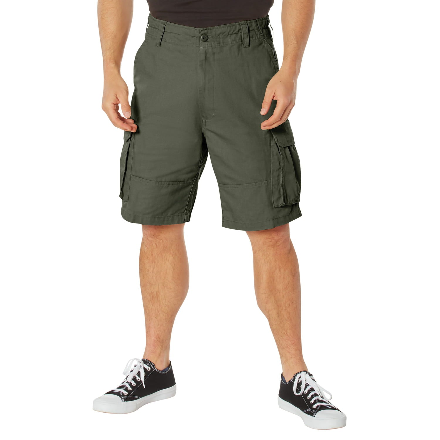 Men's Vintage Military Green Cargo Shorts