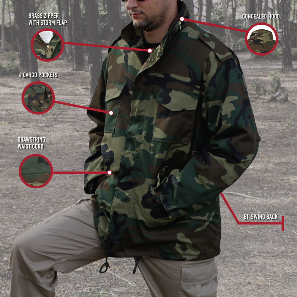 Blue M-65 Field Jacket with Liner