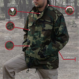 Woodland Camo M-65 Field Jacket with Liner