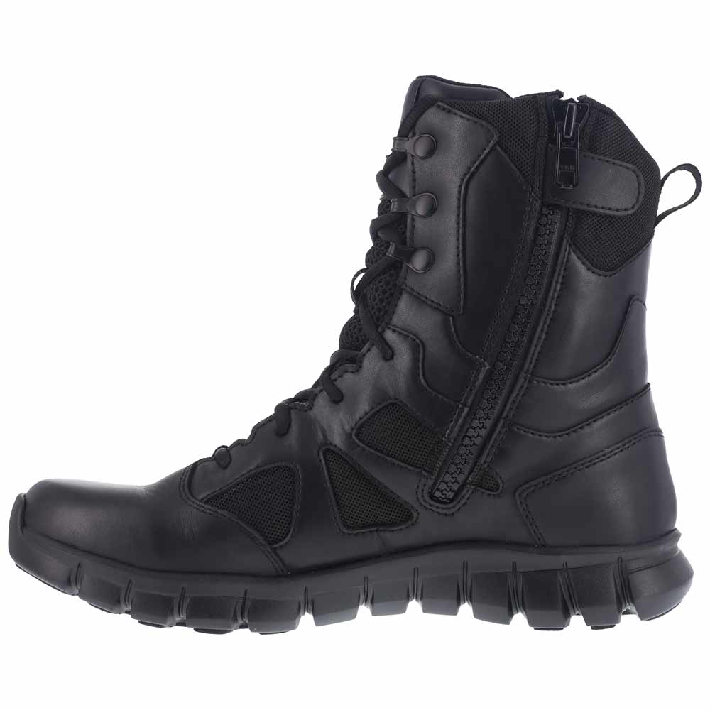 Reebok Sublite Women's 8-Inch Black Waterproof Zip Tactical Boot