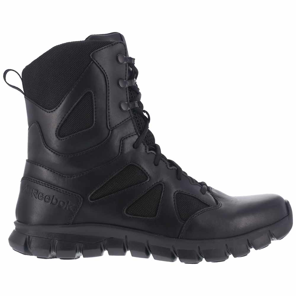 Reebok Sublite 8-Inch Black Side-Zip Tactical Boot