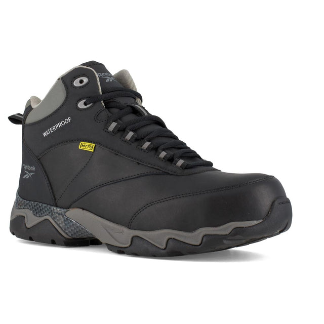 Reebok Beamer Men's Mid Internal Met Guard Composite Toe Black Waterproof Work Boot