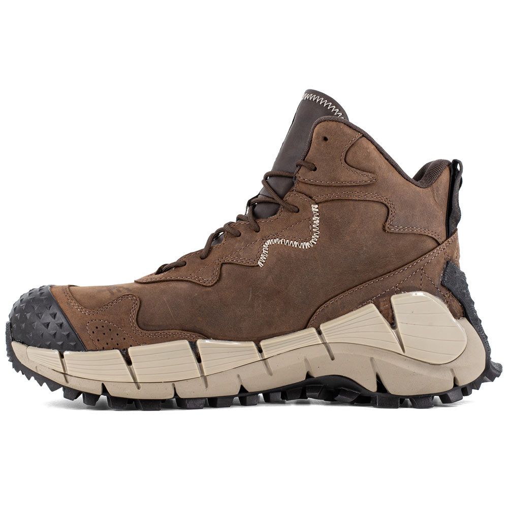 Reebok Zig Kinetica Edge Trail Mid Brown Composite Toe Waterproof Men's Work Boot