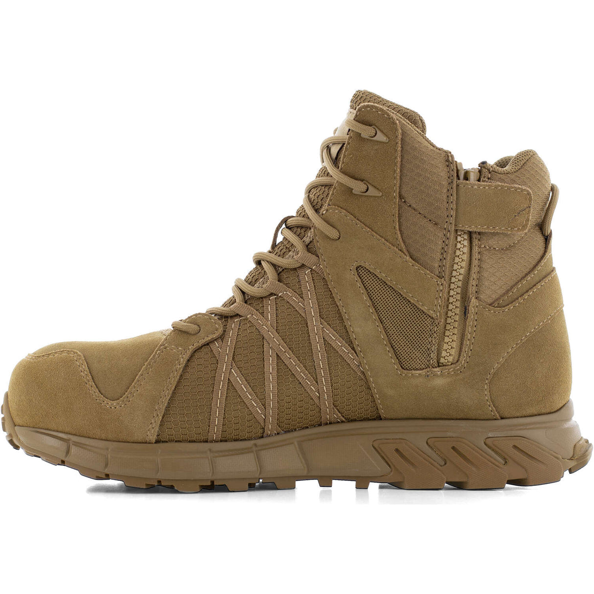 Reebok Men's Trailgrip 6-inch Coyote Safety Toe Tactical Boot with Side Zipper