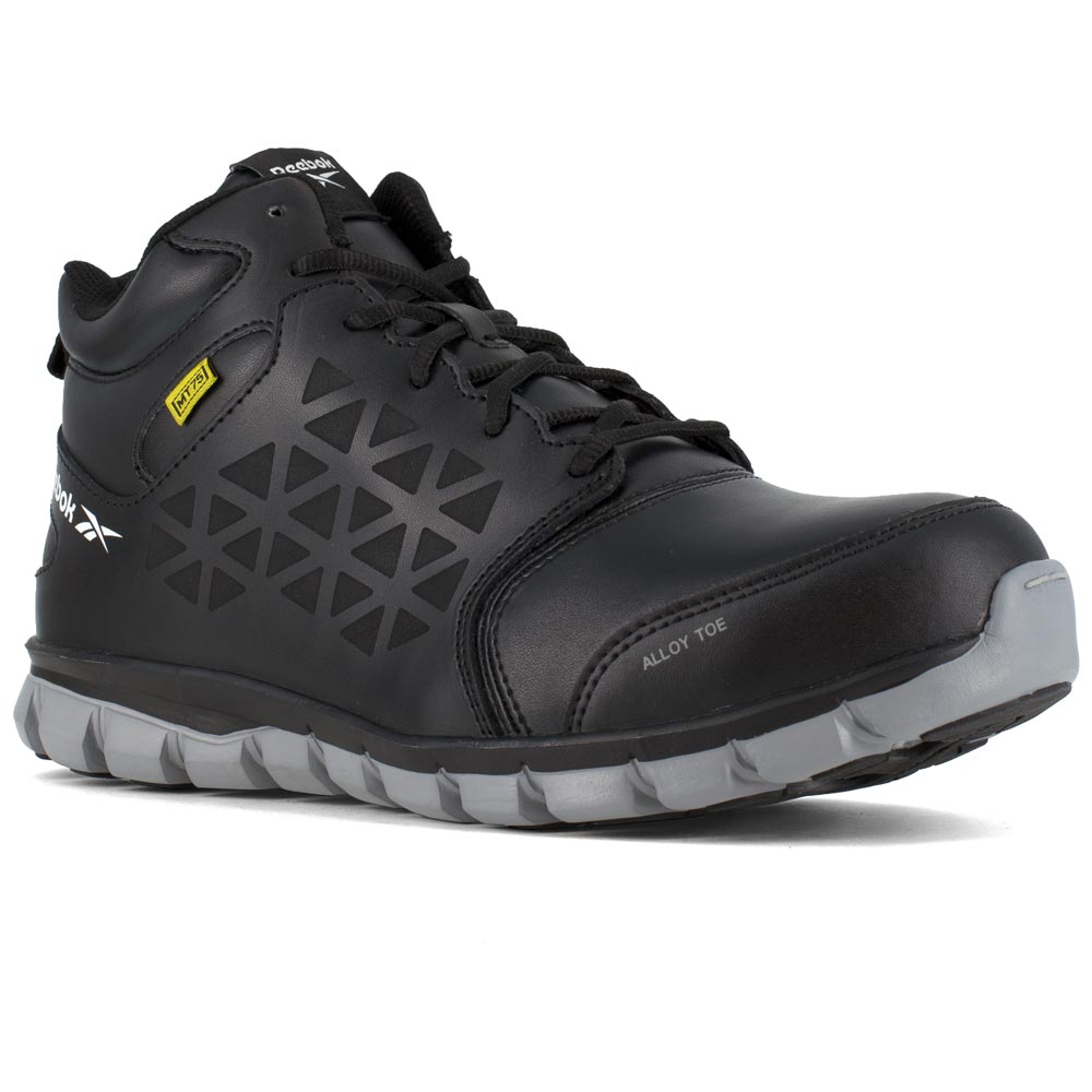 Reebok Sublite Men's Mid Internal Met Guard Composite Toe Black Ultra-Lightweight Work Boot