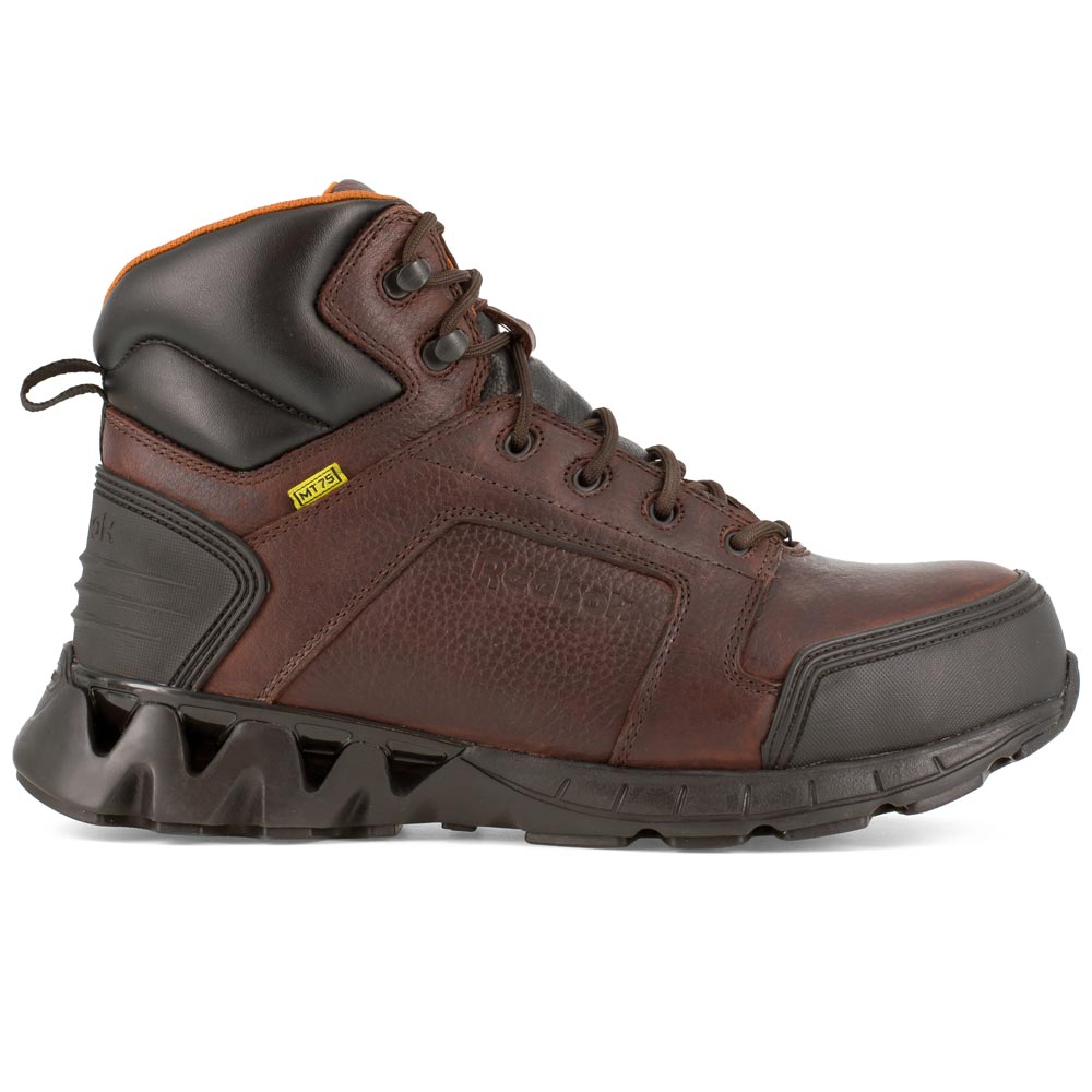 Reebok Zigkick Men's Mid Internal Met Guard Athletic Dark Brown Work Boot