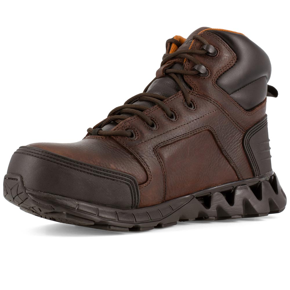 Reebok Zigkick Men's Mid Internal Met Guard Athletic Dark Brown Work Boot