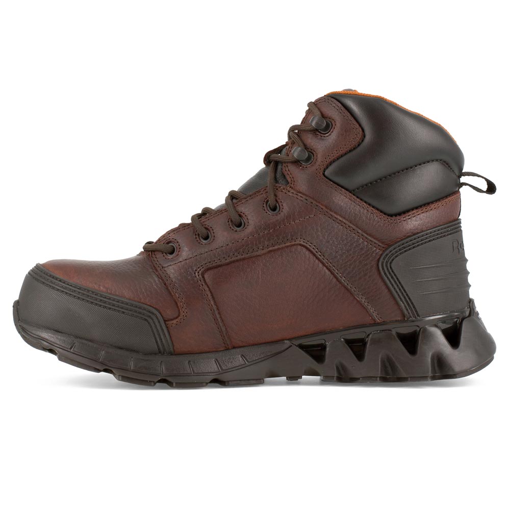 Reebok Zigkick Men's Mid Internal Met Guard Athletic Dark Brown Work Boot