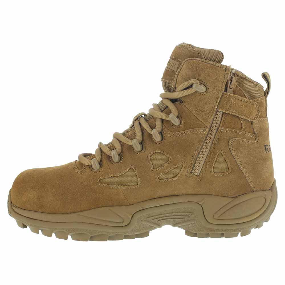 Reebok Rapid Response 6-Inch Coyote Comp Toe Zip Tactical Boot