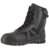 Reebok Men's Sublite 8-inch Side Zipper Waterproof Black Tactical Boot