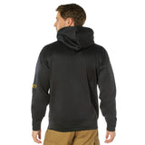 Black Army Embroidered Hooded Pullover Sweatshirt