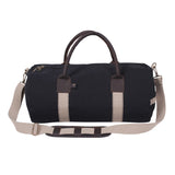 19 Inch Canvas Leather Accented Military Style Duffel Bag