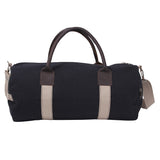 19 Inch Canvas Leather Accented Military Style Duffel Bag